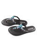 Black T-Strap Diamon Sandals