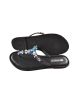 Black T-Strap Diamon Sandals