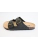 Men's Black EVA Leather Insole 2 Buckle Sandal