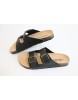 Men's Black EVA Leather Insole 2 Buckle Sandal