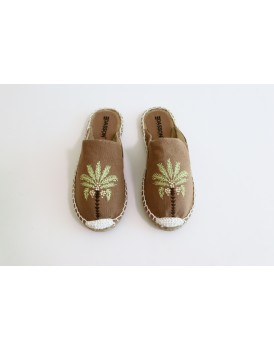 Women Monks Rope Palm Tree Espadrilles