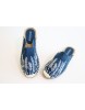 Women Palm Tree Espadrilles- Blue Wing Teal Lavender Embroidery