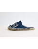 Women Palm Tree Espadrilles- Blue Wing Teal Lavender Embroidery