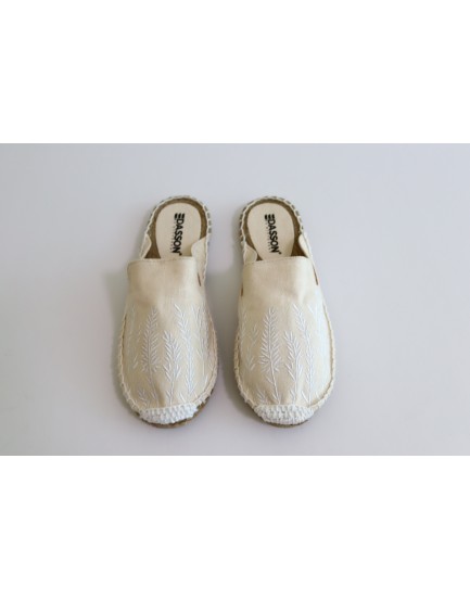 Women Palm Tree Espadrilles - Coconut Cream Lavender