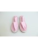 Women Basic Pink White Checks Print Espadrilles