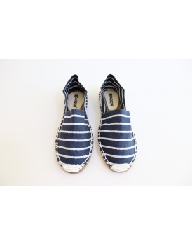 Women Basic Blue & White Stripe Print Espadrilles