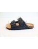 Men's Navy EVA Leather Insole 2 Buckle Sandal