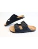 Men's Navy EVA Leather Insole 2 Buckle Sandal