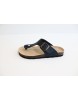 Women's Navy T-Strap Cork Sandals