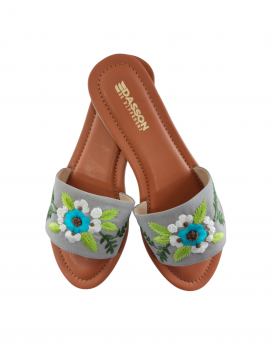 Blue Blossom Flip Flop Sandals